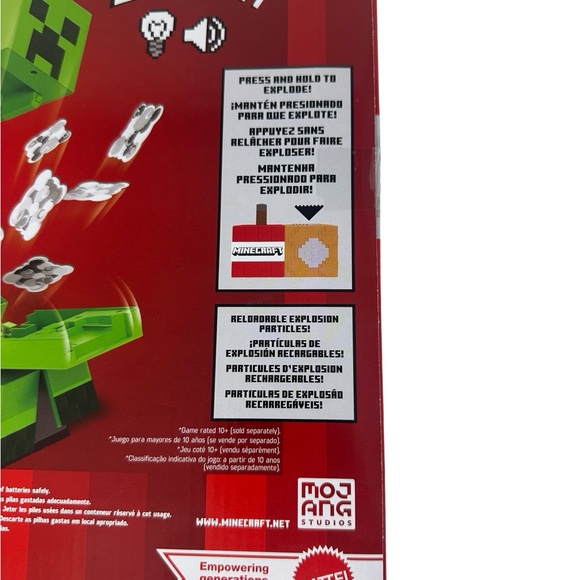 Mattel -Minecraft exploding Creeper RC Vehicle Remote Control 10” w/ DLC Codes - Picture 9 of 9